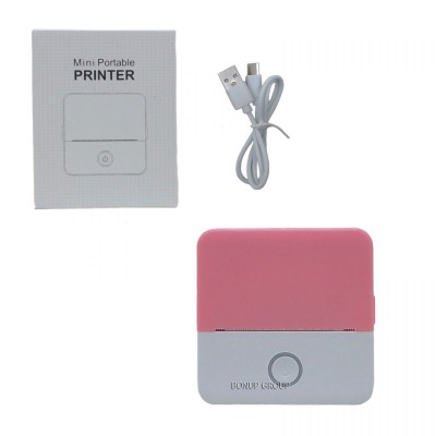 Детский портативный термопринтер Portable Mini Printer CAN FA TOYS термобумага зарядка розовый 14 см 255238820