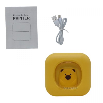 Детский портативный термопринтер Portable Mini Printer CAN FA TOYS термобумага зарядка желтый 14 см 255238821