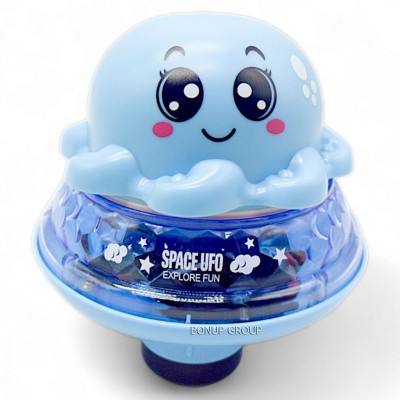 Детская интерактивная игрушка 2в1 Осьминог на суше и в воде CAN FA TOYS свет звук голубой 14 см 225239152