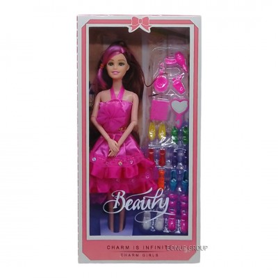 Детская кукла с аксессуарами Beauty Can Fa Toys малиновый 28 см 225239220