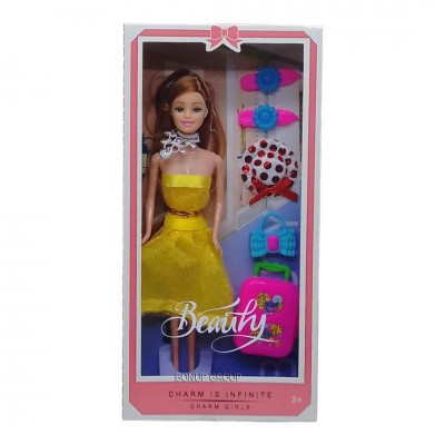 Детская кукла с аксессуарами Beauty Can Fa Toys желтый 28 см 225239221