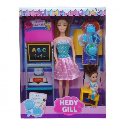 Детский кукольный набор Учительница CAN FA TOYS 2 куклы  мебель аксессуары голубой 28 см 225239236 