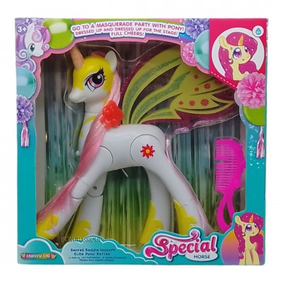 Детская игровая фигурка Единорожка Can Fa Toys персонаж мультсериала My Little Pony cвет звук аксессуары белый 26 см 255239653