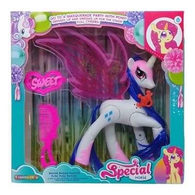 Детская игровая фигурка Единорожка Can Fa Toys персонаж мультсериала My Little Pony cвет звук аксессуары белый 26 см 255239654