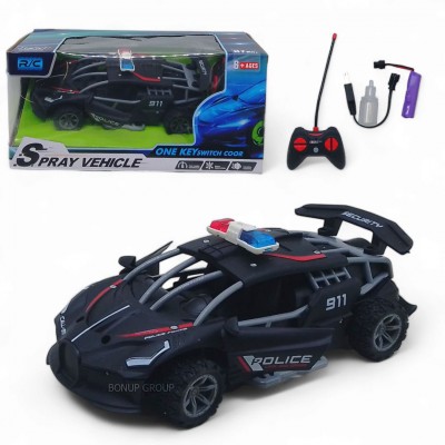 Детская машинка багги Полиция на радиоуправлении SPRAY VEHICLE Can Fa Toys эффект дыма движение черный 28 см 225239873