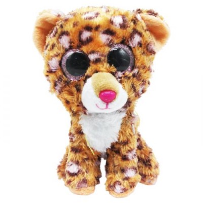 Детская мягкая игрушка Леопард Глазастик TY Beanie Boo's плюшевый разноцветный 18 см 255215239