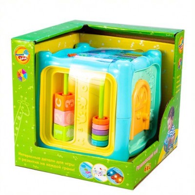 Интерактивная игрушка для развития мелкой моторики сенсорики Baby Toys 6 в 1 развивающий куб 1278052250913-38