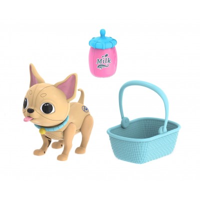 Интерактивная  игрушка собачка DISON "Little Pet" развивающая собака робот,корзинка,бутылочка 225.E5599-11